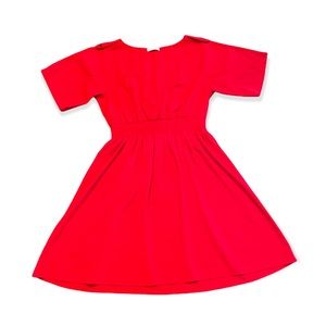 Calvin Klein Red Short Sleeve Dress